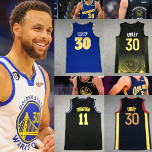 勇士11号汤姆森球衣30号库里新赛季城市版背心复古刺绣篮球服球裤
