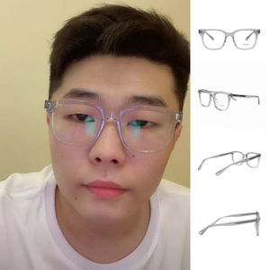 周九良同款眼镜玩游戏防蓝光抗疲劳辐射平光眼镜女透明框可配度数