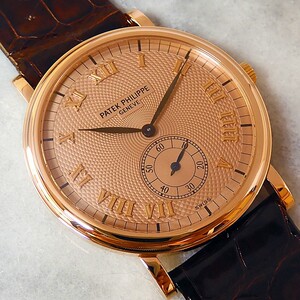 patek philippe百达翡丽18k黄金男表手动机械5022j瑞士表原装正品