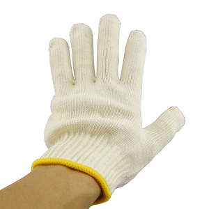 全棉 耐磨纱手套 加厚棉手套 防护劳保透气棉纱手套 17元/10双