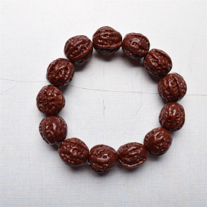 文玩核桃野生小狮子头包浆玉化回血粗筋京八棱送礼送领导父母手串