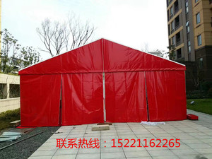 上海户外大型欧式蓬房透明红白色尖顶婚礼活动大棚搭建帐篷出租赁
