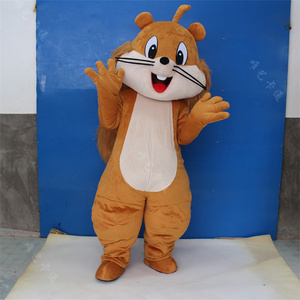 小松鼠卡通人物服装连体衣人偶头套老鼠表演玩偶人穿行走衣服定制