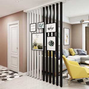 中式实木柱子客厅卧室屏风立柱竖条格栅北欧创意装饰玄关隔断木条