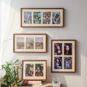 【实木榫卯组合相框】创意多三四联框艺术照宫格照片墙画架桌摆台