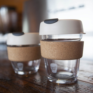 清仓特价澳大利亚KeepCup软木圈澳洲咖啡杯环保外带玻璃杯随手杯