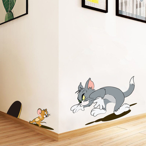 猫和老鼠墙角贴纸