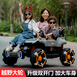超大儿童电动车四轮可坐大人亲子双人宝宝遥控汽车小孩越野玩具车