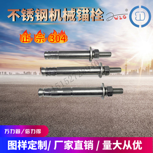 304m12不锈钢机械锚栓后扩底后切底锚栓单胀双胀预埋膨胀螺栓螺丝