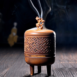 陶瓷香炉仿古盘香檀香炉古风家居茶室装饰摆件茶道灯笼香薰炉家用