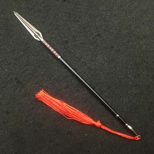 22cm精忠报国岳飞沥泉枪武器模型合金摆件摆饰玩具cosplay