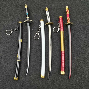 王索隆三代鬼彻秋水和一字雪走 死神金属模型带鞘刀合金摆件3人付款