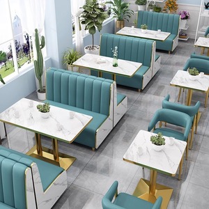 定制西餐厅桌椅组合休闲甜品奶茶咖啡店汉堡火锅店酒吧卡座沙发