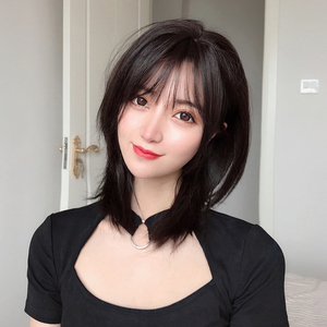 高仿真辛芷蕾同款锁骨发 假发女网红圆脸短发发型