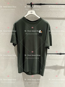 法国代购 Loewe/罗意威 24春夏 绳结logo 男士短袖T恤 墨绿色