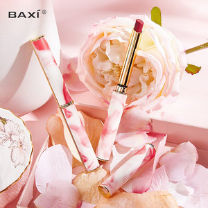 baxi巴茜娇奢玫瑰小金管小羊皮口红丝绒不易粘杯不易调色口红女
