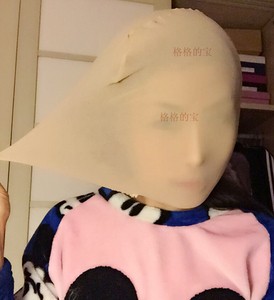 店主真人实拍 面部不变形 加大加肥10d透明天鹅绒超柔丝袜头套