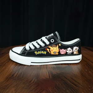 人本帆布鞋女高帮涂鸦