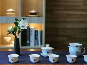 八马白瓷茶具岩茶专用茶具套组11头茶具