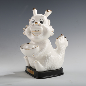 陶瓷龙摆件12十二生肖龙动物工艺品现代家居开业礼品招财龙摆设