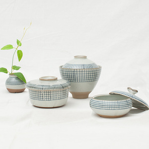 三分烧日韩式创意带盖炖汤碗日本和风料理陶瓷餐具家用泡面碗外贸
