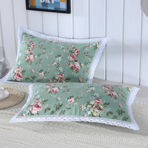 001人付款淘宝枕头套高级感水晶绒公主风蕾丝花边秋冬季保