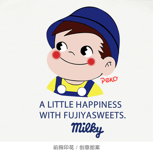 chuu不二家联名卡通t恤长袖春装2020款男女韩版宽松纯棉打底衫