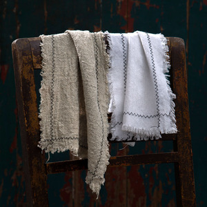 毛边背景布 亚麻餐垫餐布摄影摆拍装饰摆件蛋糕美食拍摄 拍照道具