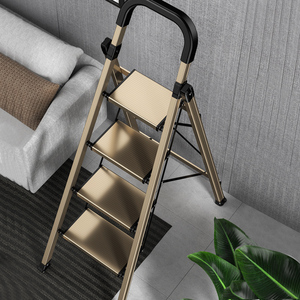 奥鹏铝合金梯子家用加厚折叠伸缩室内多功能小楼梯人字梯四步五步