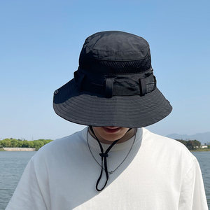 帽子男士防晒帽户外遮脸防紫外线大檐透气遮阳渔夫帽男31人付款169