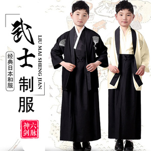 儿童和服女日本和服男男武士拍照写真六一表演服学生日式演出服