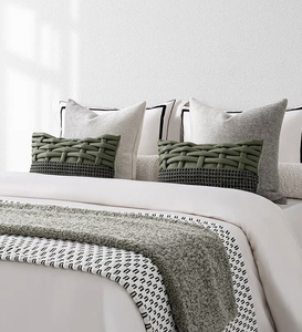 轻奢现代样板房间床品软装酒店别墅绿色系床上用品可定制多件套