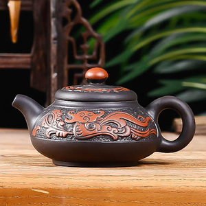 汉扁壶宜兴紫砂壶大容量泡茶壶陶瓷手工茶壶单壶家用茶具茶杯套