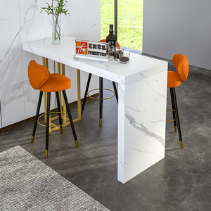 大理石吧台北欧简易家用小型户中岛台桌隔断吧台桌椅组合17人付款280
