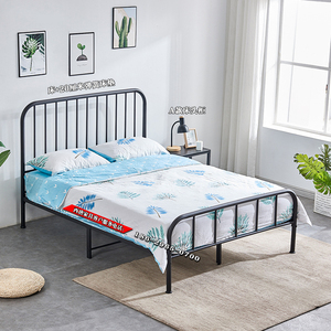 西安钢木床铁架床 北欧简约时尚环保无甲醛席梦思床1.5米双人床