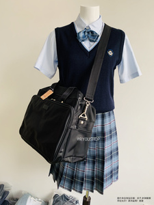 dk校供男女通用黑色2way制服手提斜跨包 安田学 