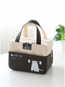 日本现货gp保温饭盒便当袋上班加厚大容量手提保温包简约午餐饭袋