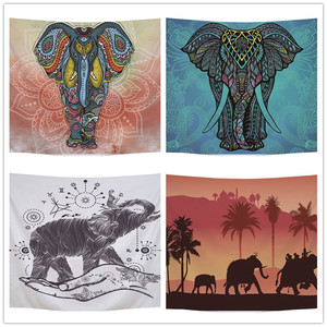 曼陀罗大象背景布ins挂布网拍照背景客厅餐厅工作室墙布装饰挂毯