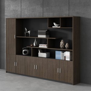 文件柜资料柜木质老板书柜板式档案储物收纳柜办公室背景文件柜子