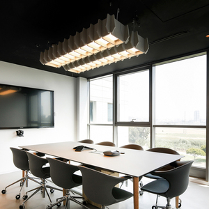 办公室现代极简毛毡布吊灯董事长会议室接待室灯具定制高端商务灯