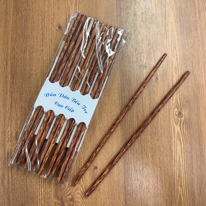 椰木筷子越南椰子树原木包浆筷子木筷子高档防滑防霉家用送礼10双