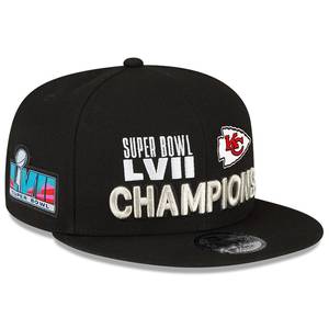 堪萨斯酋长队Super Bowl LVII超级碗冠军黑色NFL橄榄球帽子