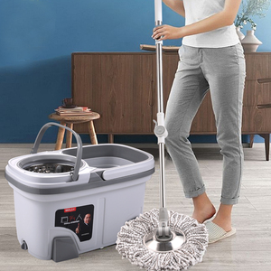 圣佳石头人旋转拖把免手洗家用甩干懒人拖地神器一拖墩布桶拖布净