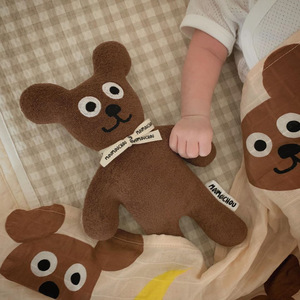 韩国ins小熊玩偶公仔 棕色熊毛绒玩具婴童摄影拍照道具
