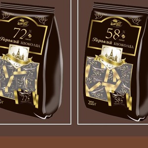 俄罗斯进口黑巧克力拉迈尔牌纯可可脂独立包装200克