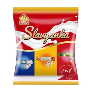 俄罗斯进口斯拉夫酸奶威化混合糖果500克
