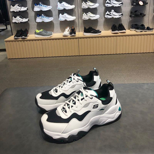 skechers斯凯奇三代熊猫鞋厚底老爹鞋男女运动鞋888004 88888398