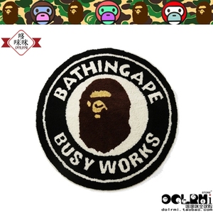 日本代购 BAPE BIG BWS RUG MAT 潮牌圆环猿人居家地毯地垫0501