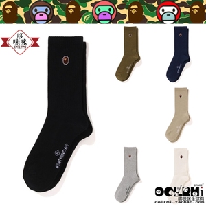 日本代购 BAPE APE HEAD ONE POINT SOCKS 小标猿人男女款袜子