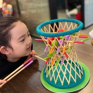 Hape竹篓掉球创意竹制玩具金典献礼益智亲子早教桌面游戏儿童礼物